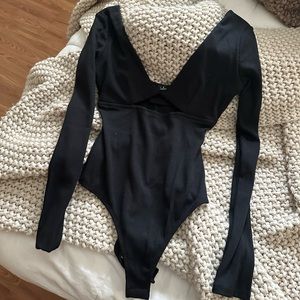 Lulu’s long sleeve low cutout bodysuit
